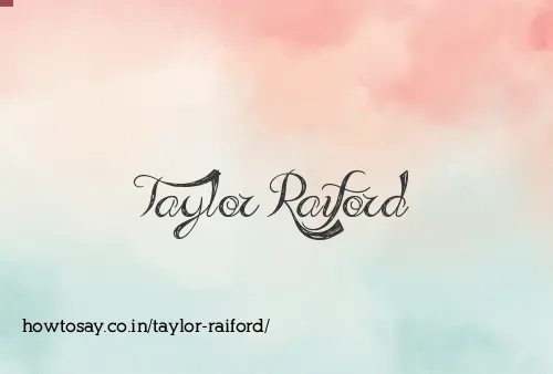 Taylor Raiford