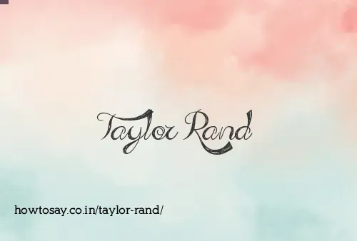 Taylor Rand