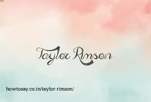 Taylor Rimson
