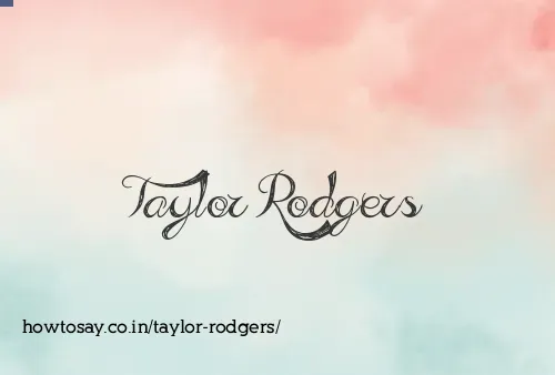 Taylor Rodgers