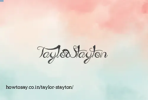 Taylor Stayton