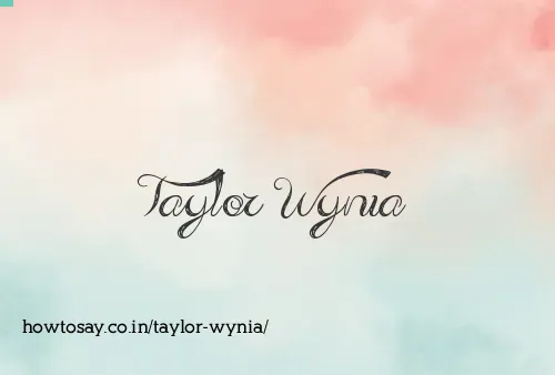 Taylor Wynia