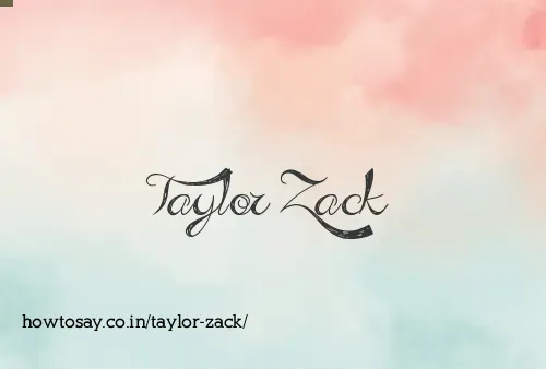 Taylor Zack
