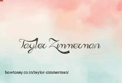 Taylor Zimmerman