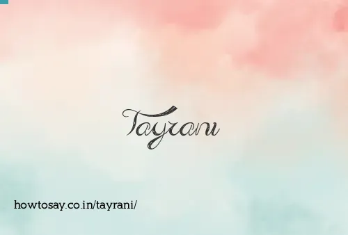 Tayrani