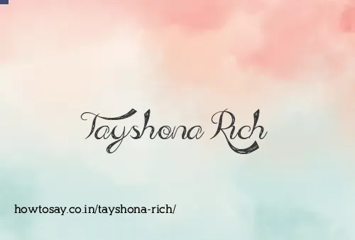 Tayshona Rich
