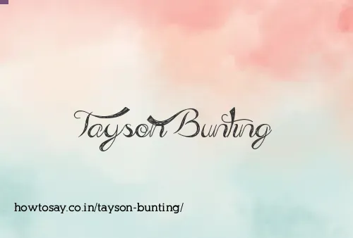 Tayson Bunting