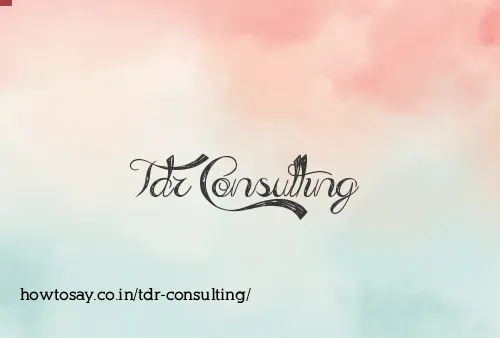 Tdr Consulting