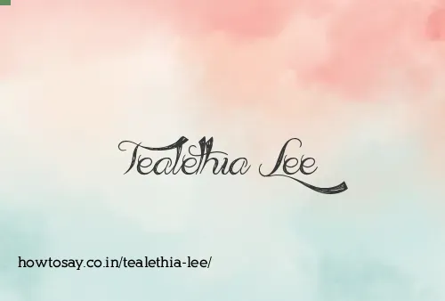 Tealethia Lee