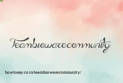 Teambiowarecommunity