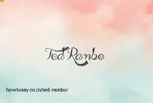 Ted Rambo