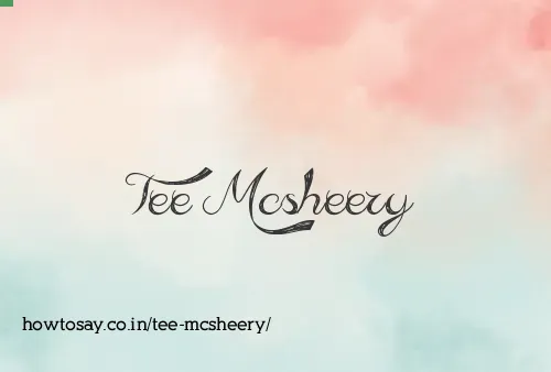 Tee Mcsheery
