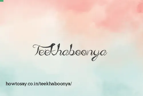 Teekhaboonya