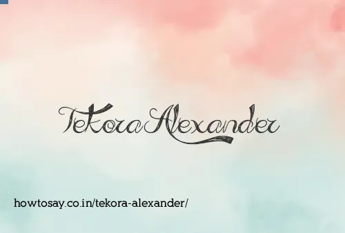 Tekora Alexander