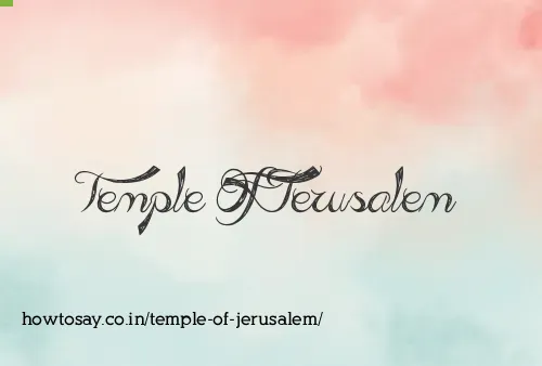 Temple Of Jerusalem