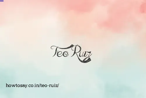 Teo Ruiz