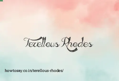 Terellous Rhodes