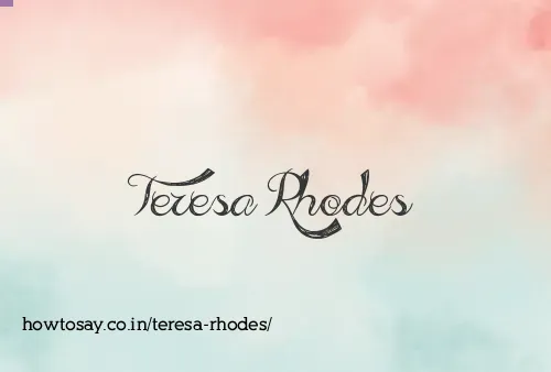 Teresa Rhodes