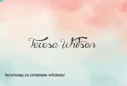 Teresa Whitson