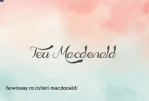 Teri Macdonald