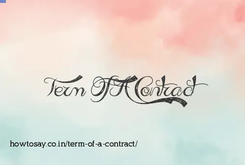 Term Of A Contract