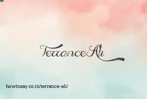 Terrance Ali