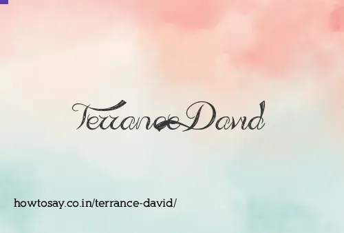 Terrance David