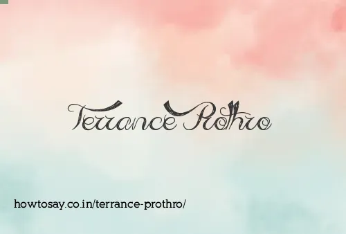 Terrance Prothro