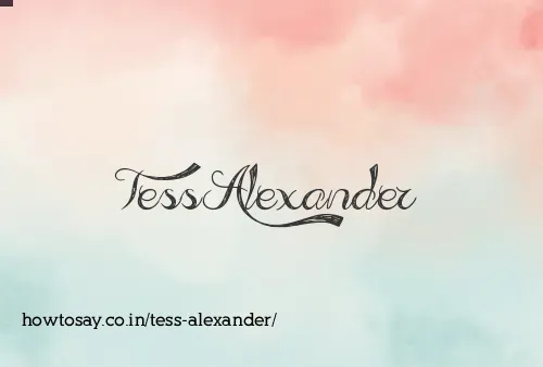 Tess Alexander
