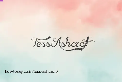 Tess Ashcroft