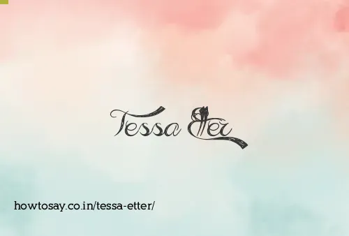Tessa Etter