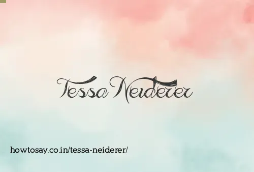 Tessa Neiderer