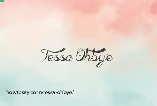 Tessa Ohbye