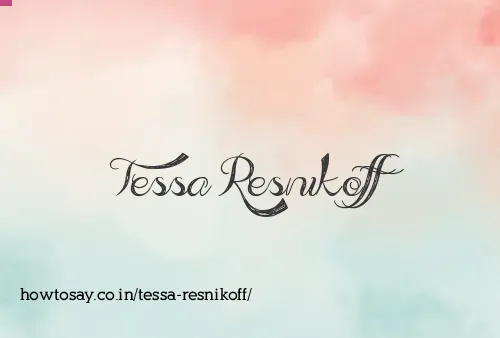 Tessa Resnikoff