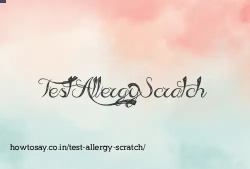 Test Allergy Scratch
