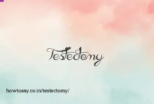 Testectomy