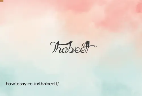 Thabeett