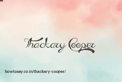 Thackary Cooper
