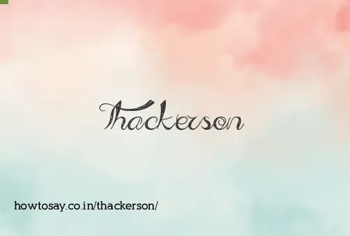 Thackerson