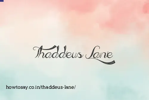 Thaddeus Lane