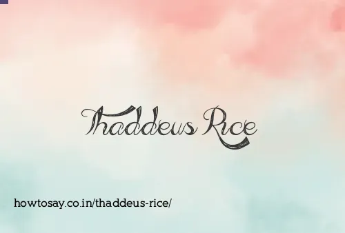 Thaddeus Rice