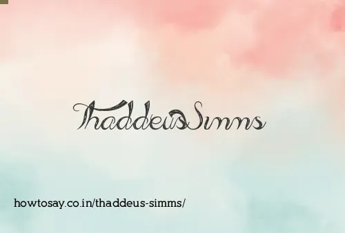 Thaddeus Simms