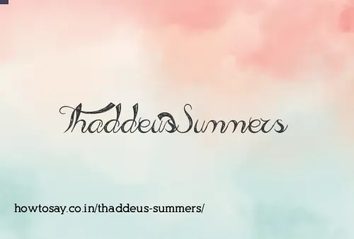 Thaddeus Summers
