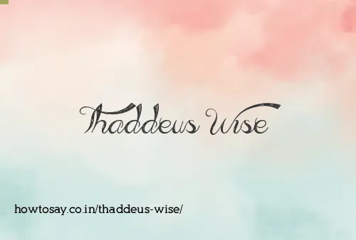 Thaddeus Wise