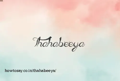 Thahabeeya