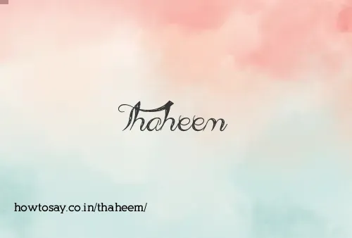 Thaheem