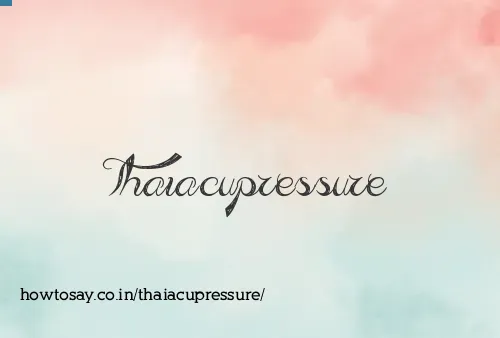 Thaiacupressure