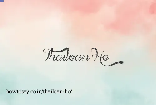 Thailoan Ho