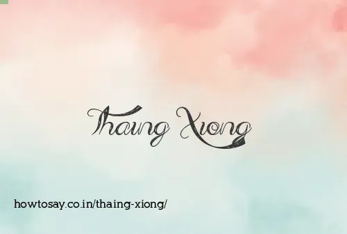 Thaing Xiong