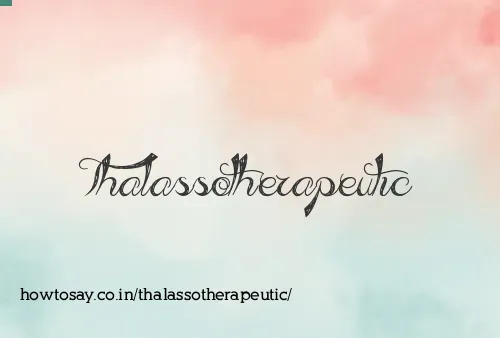Thalassotherapeutic